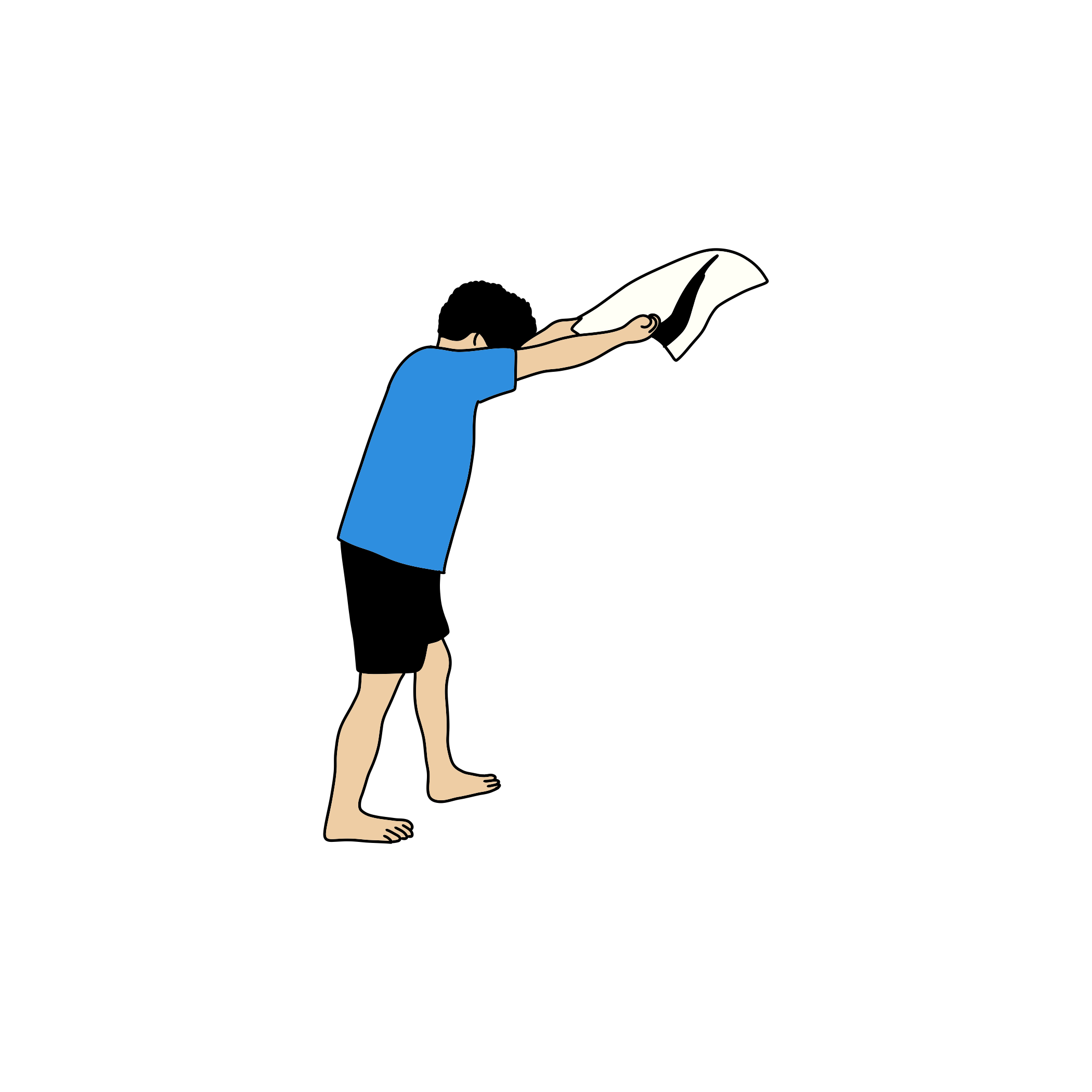 外気浴・ととのい イラスト 2 無料素材 - サウナ お絵描きマン