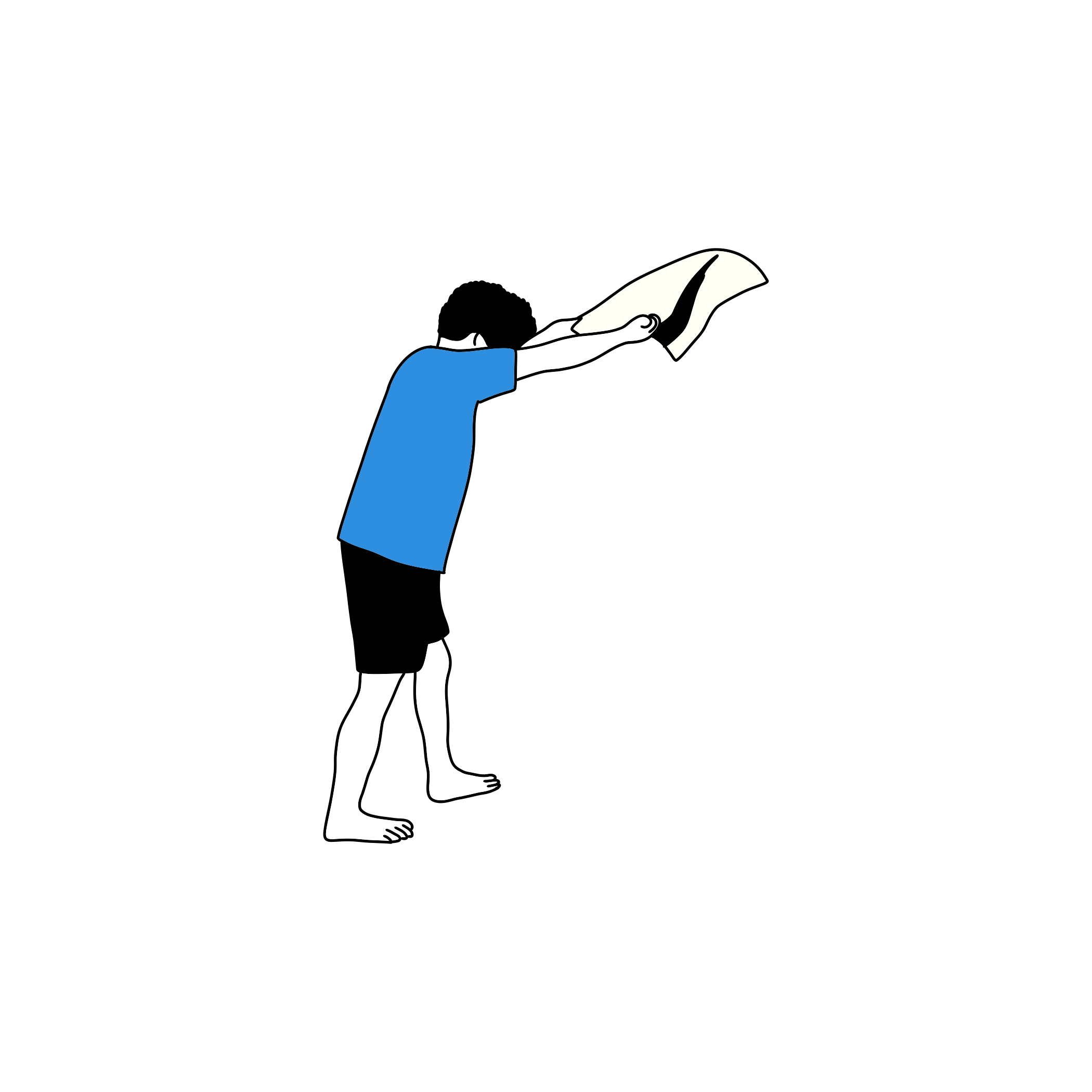 外気浴・ととのい イラスト 3 無料素材 - サウナ お絵描きマン